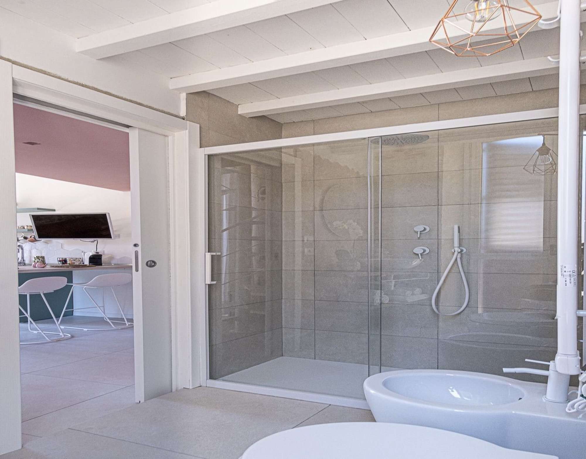 Shower, hair dryer