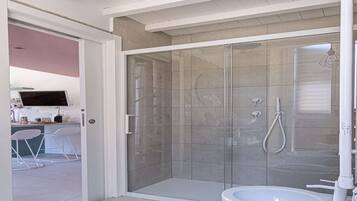Shower, hair dryer