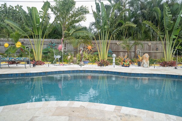 Outdoor pool, a heated pool