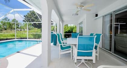 Single family pool home in a quiet neighborhood, close to five beaches,