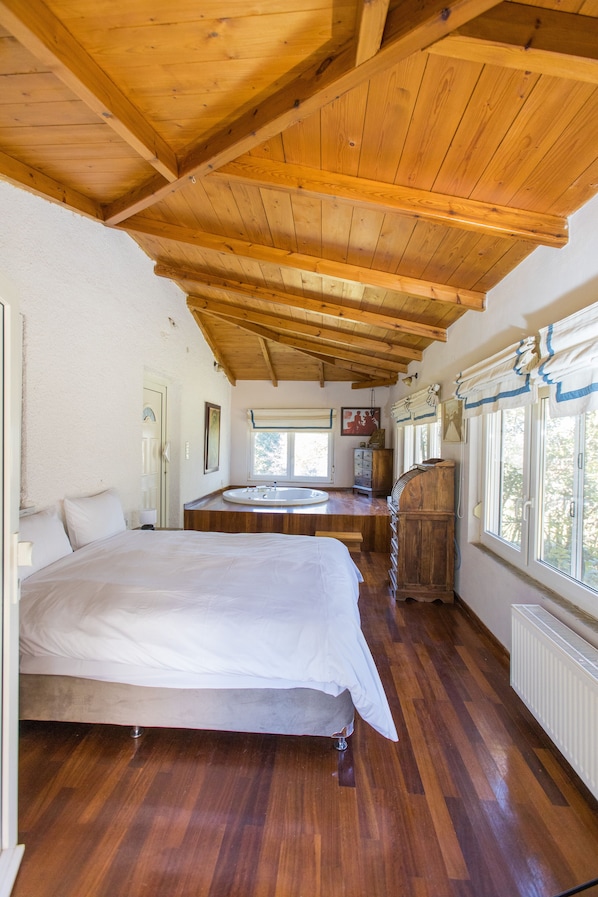 2 bedrooms, down comforters, Select Comfort beds, desk