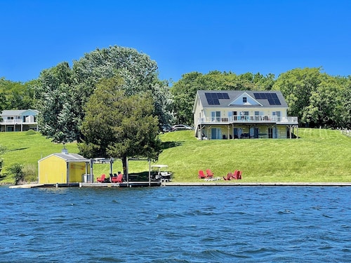 Lakefront  of 240 feet on Private side. Lake and Sunrise view from every room!!!