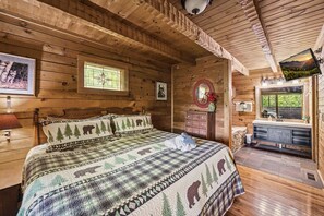 1 bedroom, iron/ironing board, free WiFi, bed sheets - Romantic log cabin in the mountains (Pigeon Forge)