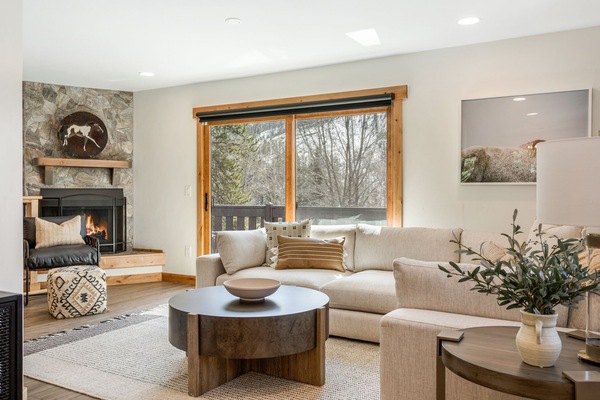 Smart TV, fireplace