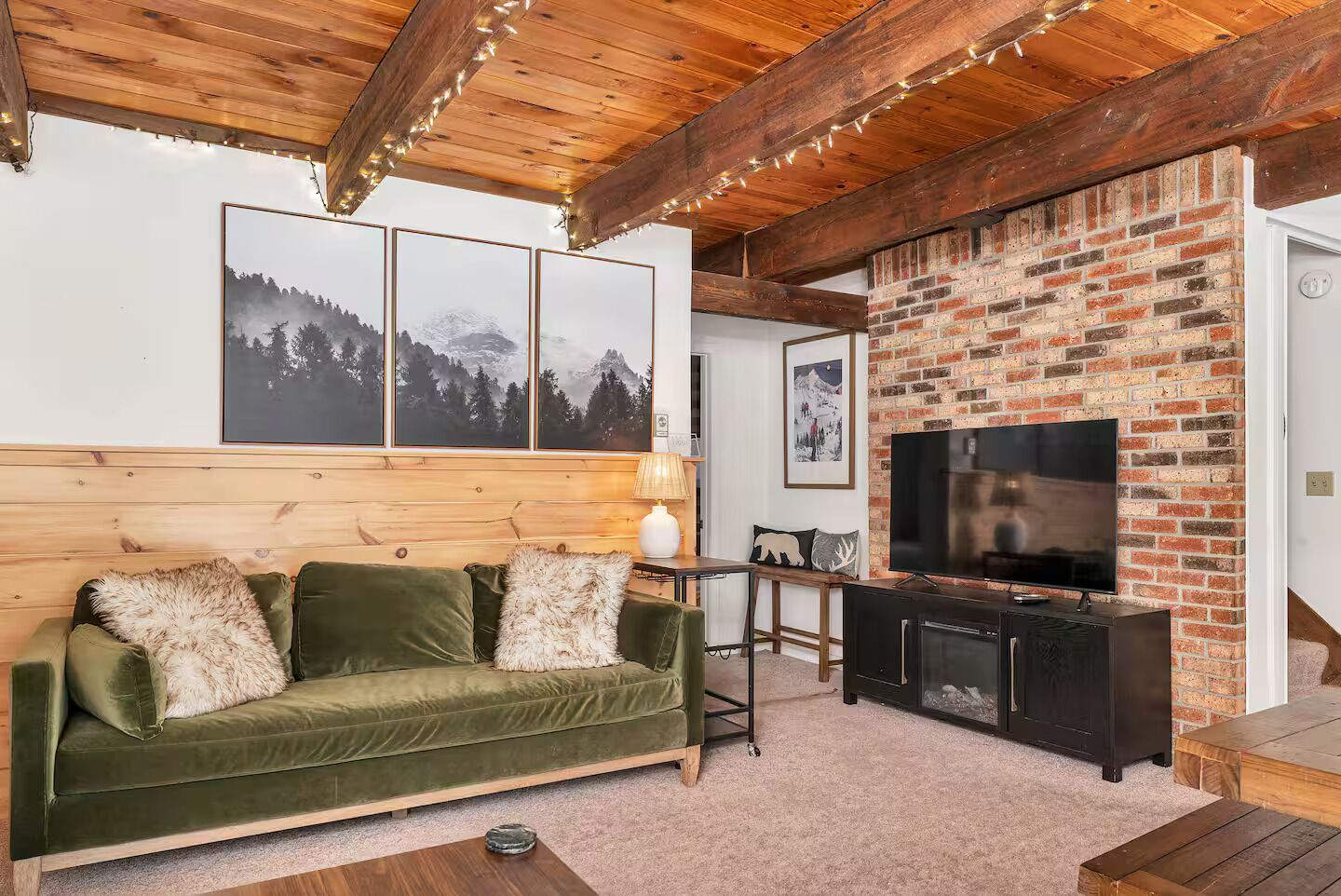 Smart TV, fireplace