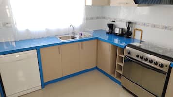 Réfrigérateur, four, lave-vaisselle, bouilloire électrique