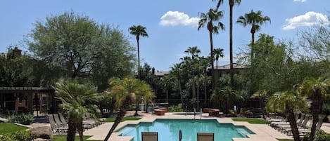 Outdoor pool, a heated pool