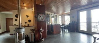 Waterfront home on multiple levels