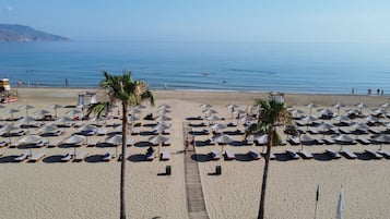 Private beach, beach volleyball