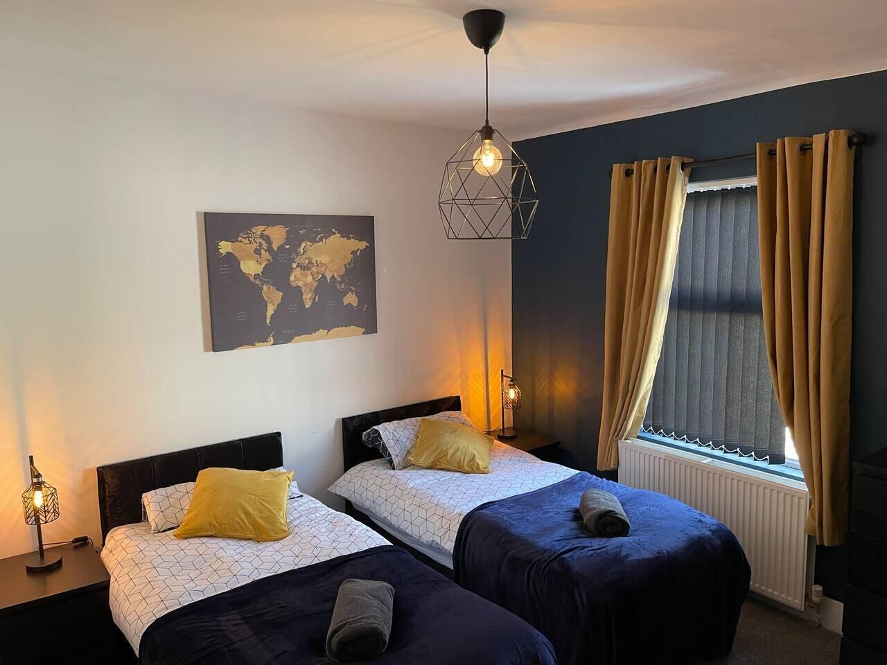 2 bedrooms, iron/ironing board, WiFi, bed sheets