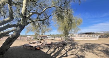 Ranch house with horse stalls