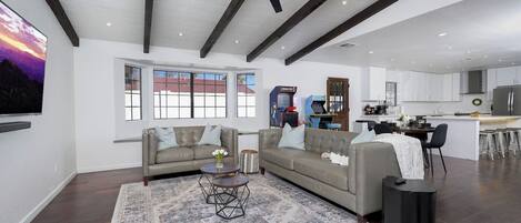 Smart TV, video games, books, stereo