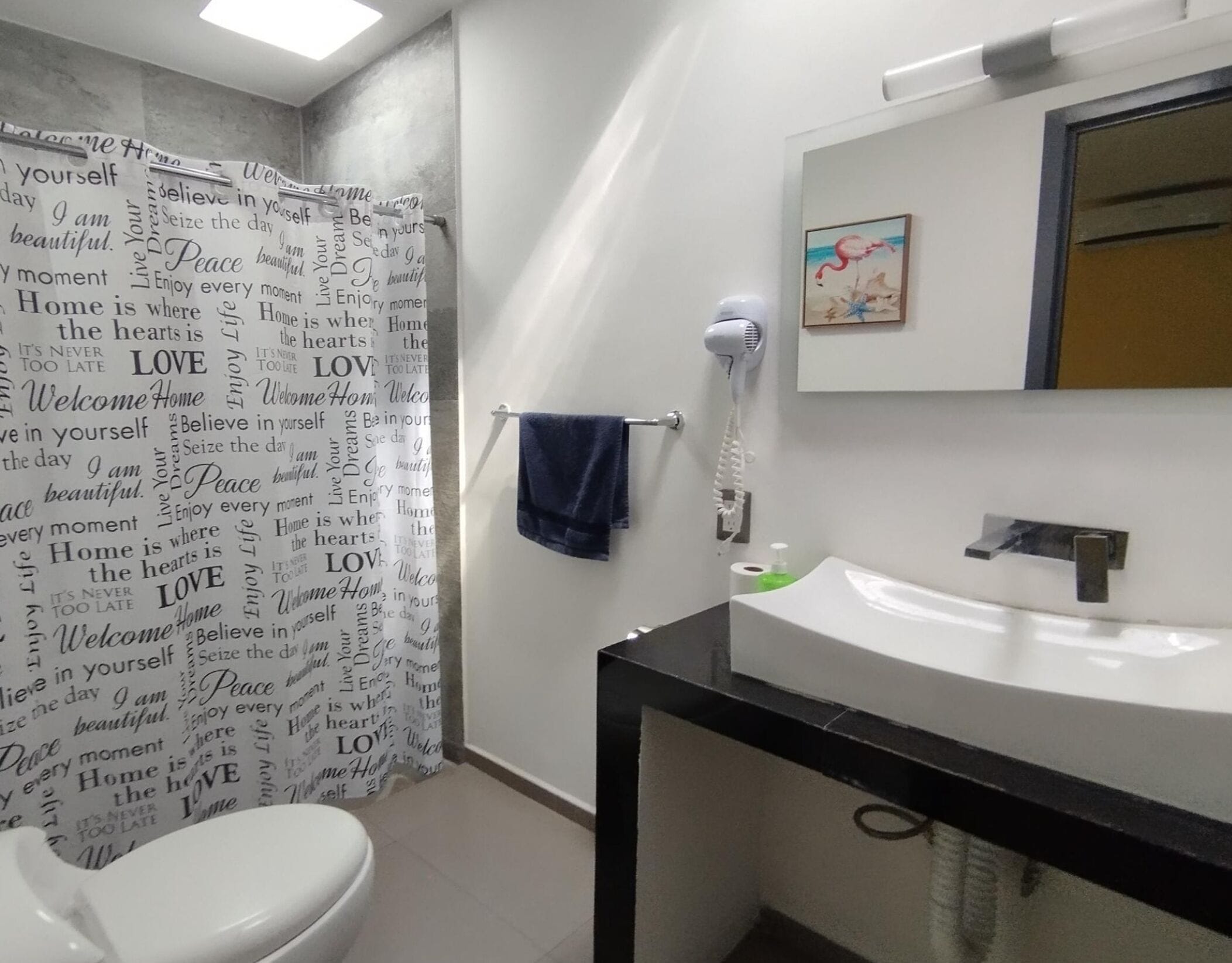 Standard Suite | Bathroom | Shower, rainfall showerhead, hair dryer, towels