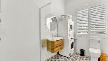 Shower, hair dryer