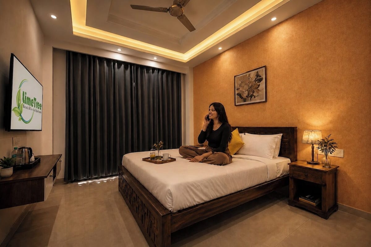 Deluxe Double Room | Premium bedding, desk, soundproofing, WiFi (free)