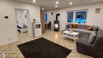 TV, fireplace, table tennis