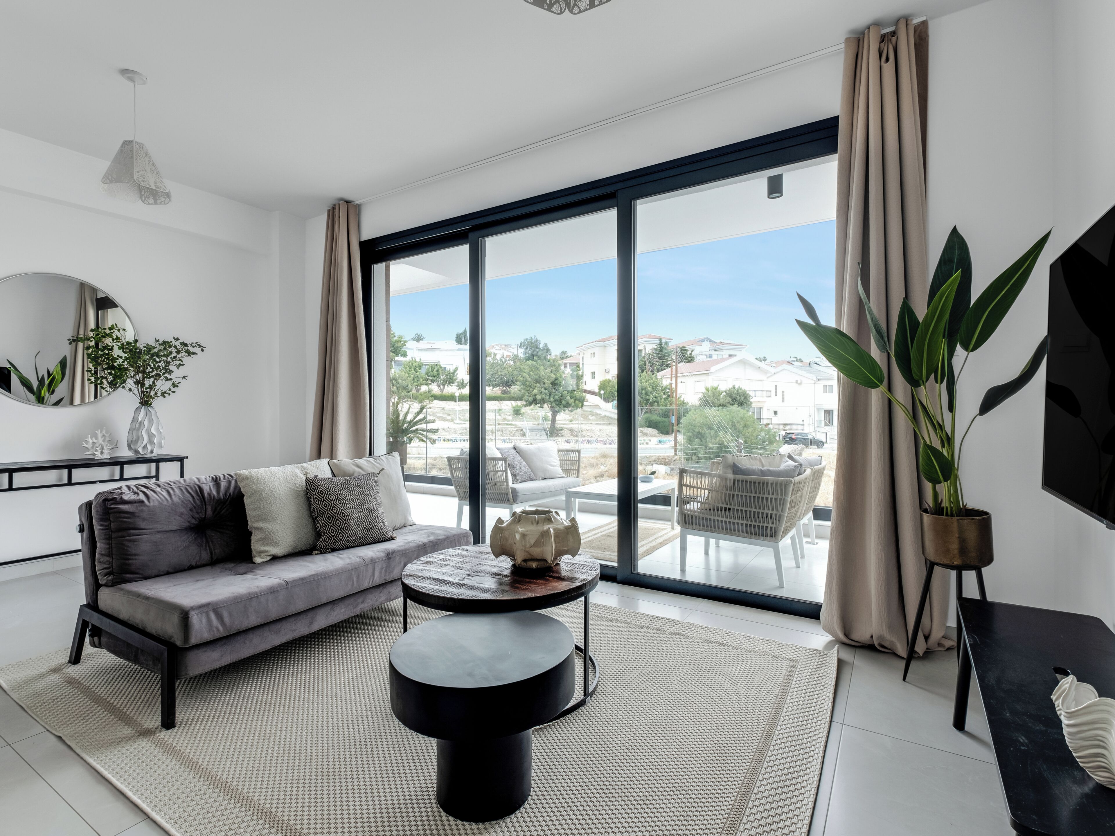 Departamento, 3 habitaciones, balcón, vista a la ciudad | Sala de estar