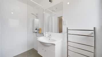 Towels, soap, shampoo, toilet paper
