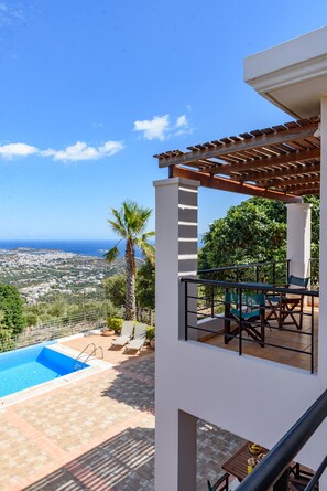 Front of property - St Nikolas View Villa with private pool (Agios Nikolaos)