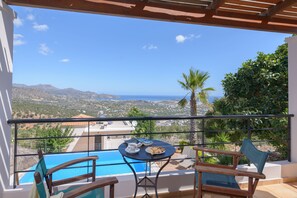 Family Villa | Balcony view - St Nikolas View Villa with private pool (Agios Nikolaos)