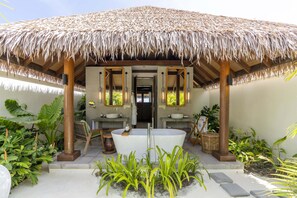 Villa, Private Pool (Sunset Suite) | Bathroom | Rainfall showerhead, free toiletries, hair dryer, bathrobes