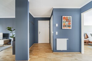 Blackout curtains, iron/ironing board, free WiFi, bed sheets