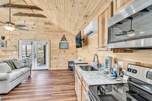 Fridge, microwave, coffee/tea maker