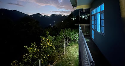farmhouse & treehouse surrounded with orchids with mountain valley and city view