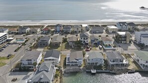 Exterior - Beautiful waterfront sunset views from deck and dock! 90 sec walk to beach! (North Myrtle Beach)