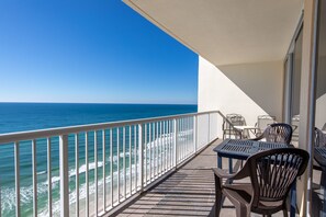 Outdoor dining - Breathtaking Views in this 3 BR 2 BA in Tower 1 at the Majestic!!!! (Panama City Beach)