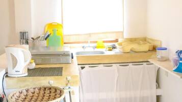 Apartment | Private kitchen | Fridge, microwave, oven, stovetop