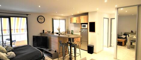 1 bedroom, desk, soundproofing, iron/ironing board