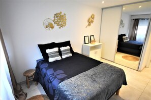 1 bedroom, desk, soundproofing, iron/ironing board