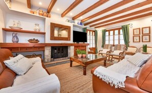 Smart TV, fireplace