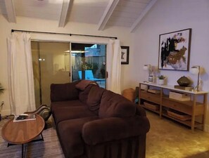 TV, fireplace, computer monitors