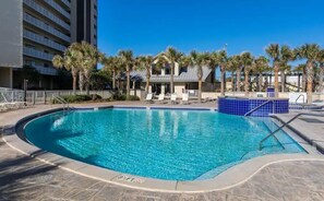 Outdoor pool, a heated pool