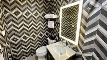 Free toiletries, hair dryer, towels