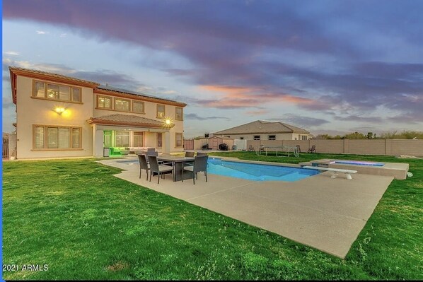 Outdoor pool, a heated pool