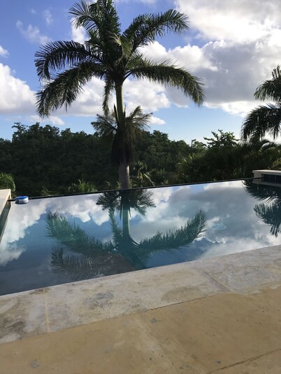 splendid villa with its infinity pool offering you a view of nature