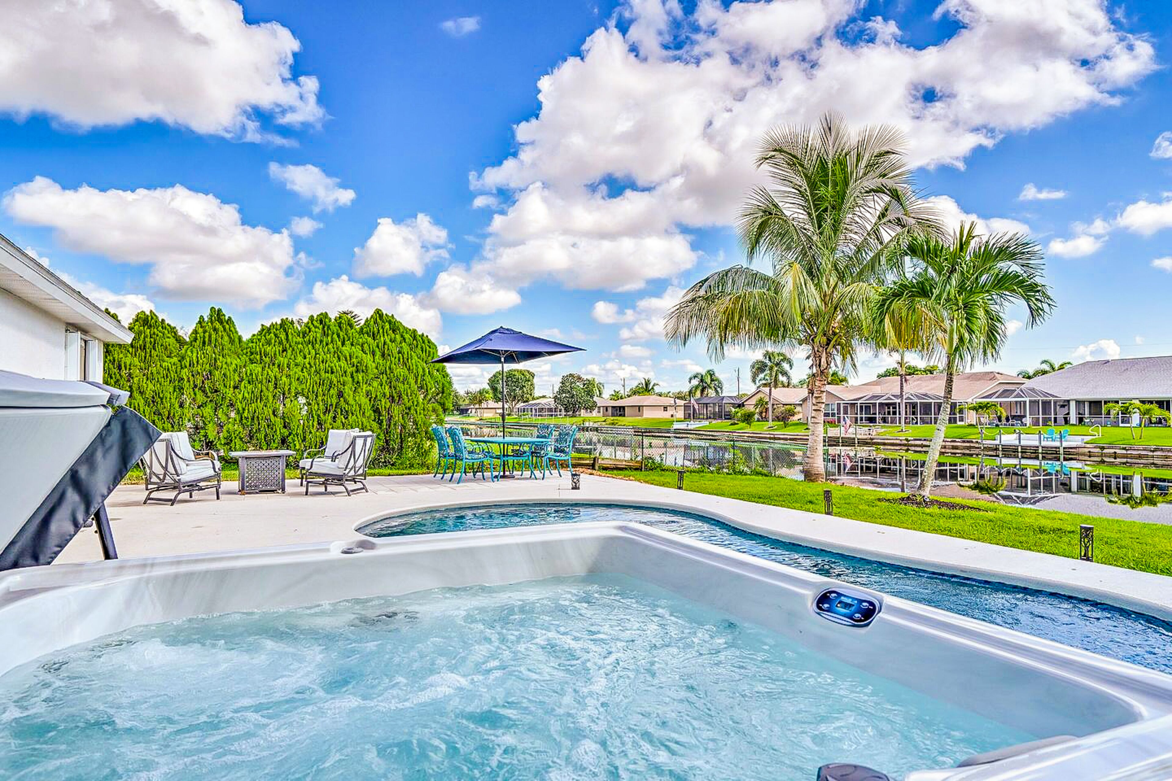 Dog-friendly/waterfront home w/ heated pool, hot tub, W/D-perfect for long stays