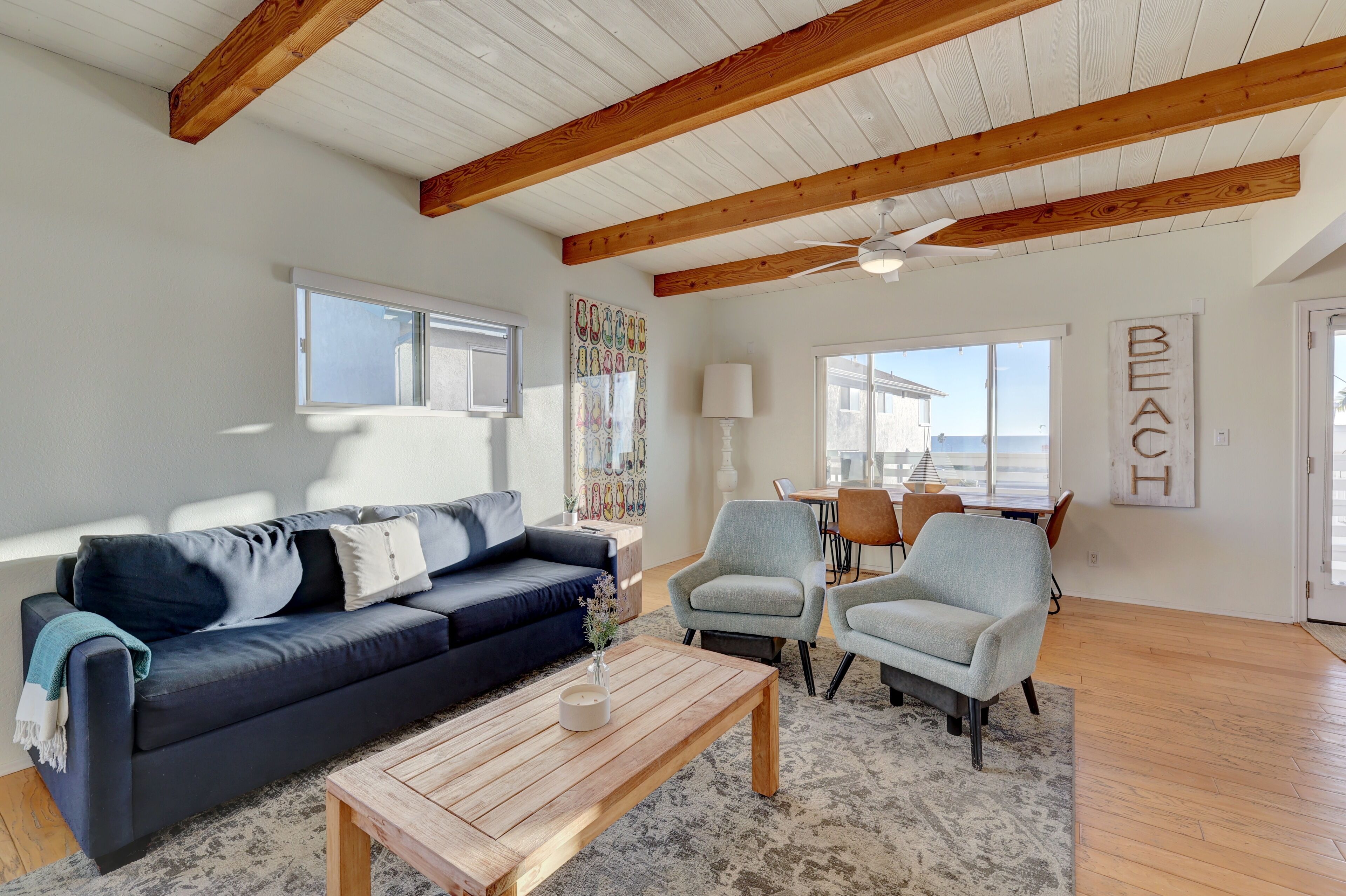 Oceanview House with Balcony Views and Backyard!