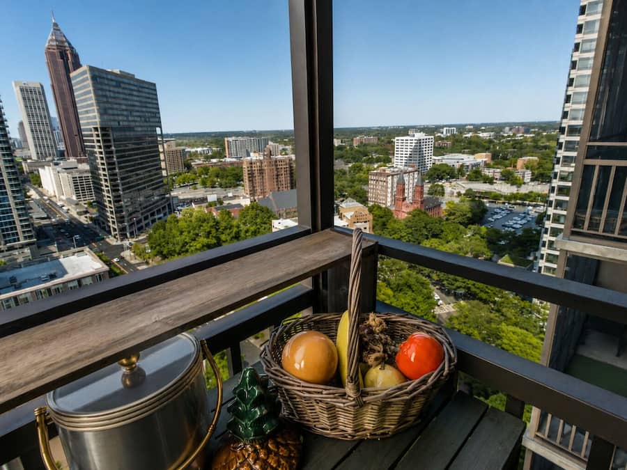 Condo luxo, várias camas, cozinha, vista para a cidade | Terraço/pátio