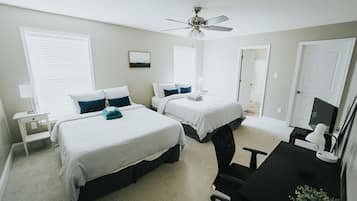 4 chambres, bureau, Wi-Fi gratuit, draps fournis