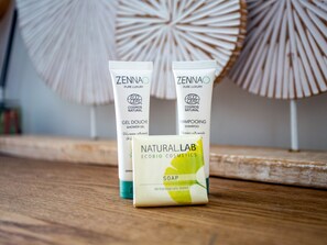 Bathtub, hair dryer, towels