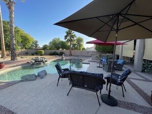 Outdoor pool, a heated pool