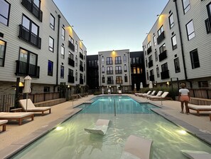 Outdoor pool - Reston Metro Apartment - Home Office off Silver Line (Reston)