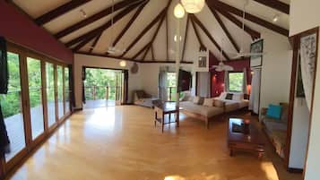 TV, video-game console, DVD player, books