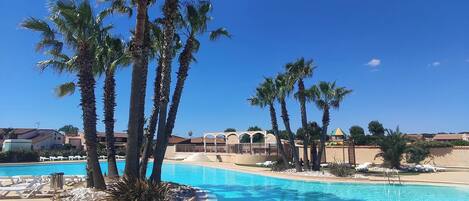 Outdoor pool, a heated pool