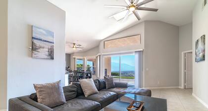 Pristine Home w/ Panoramic Mountain & Desert Views! A step above — LITERALLY —