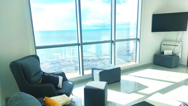 Apartment, 1 Bedroom, Smoking, Balcony | Living area - Seafront Apartment in Durres (Durrës)